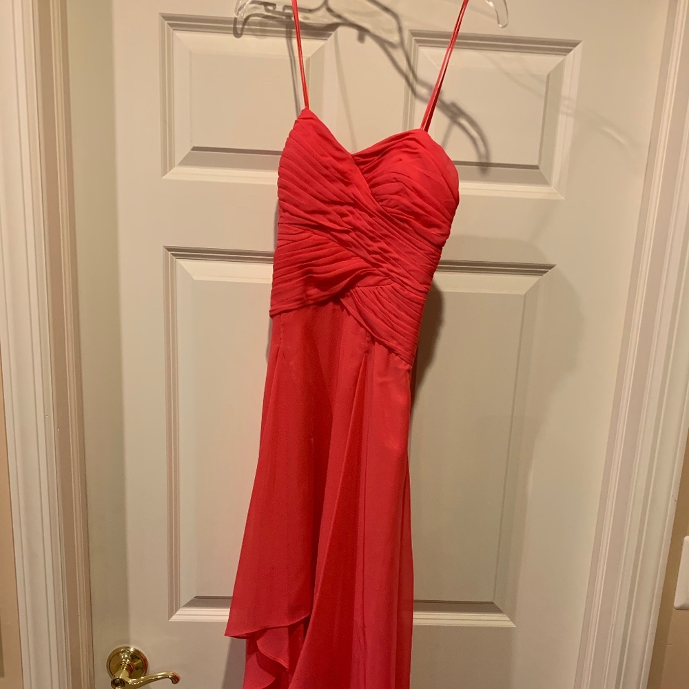 Red/Pink Flowing Cocktail Dress